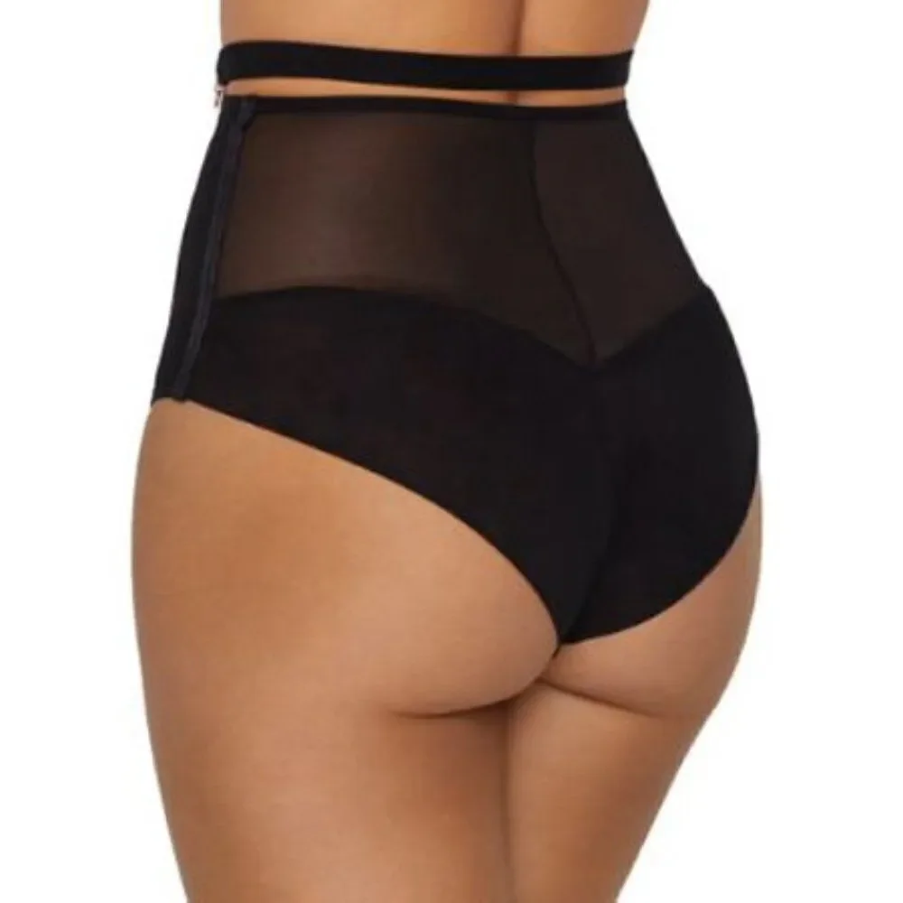 NEW High Waisted Exposed Zipper Panty Brief‎